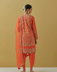 Coral Short Kurta With Dhoti Set - Ready to Ship