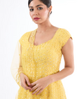 Yellow Crepe Hand Embroidered Kurta Set - Ready to Ship