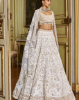 Ivory Gold Three-Dimensional Lehenga Set