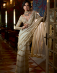 Ivory Gold Gota Patti Saree