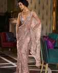 Rose Gold Sequin Saree