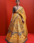 Yellow Printed Lehenga