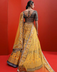 Yellow Printed Lehenga