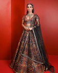 Printed Lehenga With Embroidery Detailing