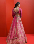 Fuschia Pink Printed Lehenga