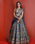 Blue Printed Lehenga