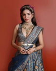 Blue Printed Lehenga