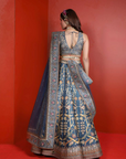 Blue Printed Lehenga