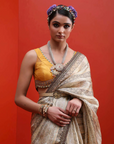 Ivory Stripe Printed Saree II