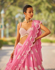 Pink Flower Lehenga Set - Ready to Ship