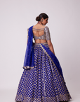 Persian Blue Flower Lehenga Set