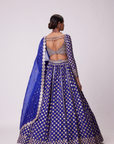 Persian Blue Flower Lehenga Set