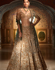 Champagne Zardozi Lehenga Set