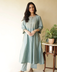 Nimai Powder Blue Kurta Set - Ready To Ship