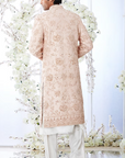 Rose Gold Embroidered Sherwani Set  - Ready To Ship