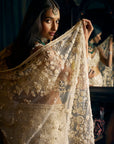 Ivory Three-dimensional saree 4