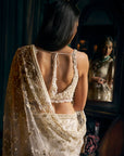 Ivory Three-dimensional saree 5