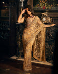 Gold Net Saree 1