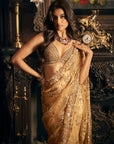 Gold Net Saree 2