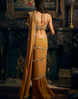 Gold Wrap Around Saree 3