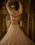 Gold Sequin Lehenga Set