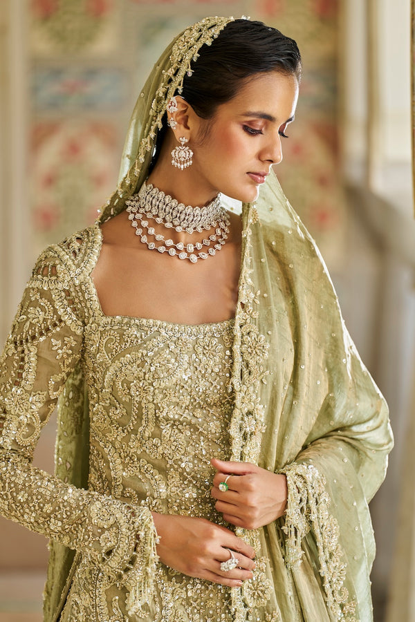 Sage Green Sharara Details