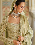 Sage Green Sharara Details