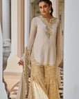 Silver Gold Sharara Set Details