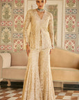 Nude Paisley Sharara Set Full