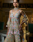 Multi-Coloured Three-Dimensional Sharara Set Details