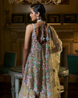 Multi-Coloured Three-Dimensional Sharara Set Back