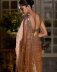 Caramel Sequin Saree