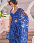 Blue Dori Saree