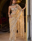 Gold Sequin Saree