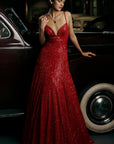 Red Sequin Gown