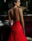 Red Sequin Gown