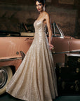 Champagne Sequin Gown