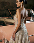 Champagne Sequin Gown