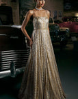 Silver Gold Crystal Gown