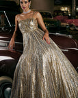 Silver Gold Crystal Gown