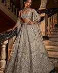 Champagne Chandelier Lehenga Set