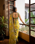 Refreshing Yellow Mint Sari Set