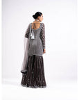 Charcoal Grey Sharara Set