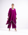 Pop Wine Kaftan Set