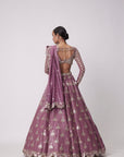 Mud Mauve Sequin Embroidered Lehenga Set