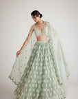 Powder Mint Green Chandelier Drop Lehenga Set