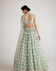 Powder Mint Green Chandelier Drop Lehenga Set