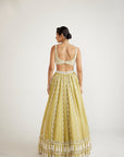 Fern Green Chandelier Pearl Drop Lehenga set