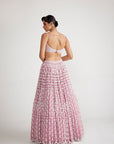 Onion Pink Chandelier Pearl Drop Lehenga Set