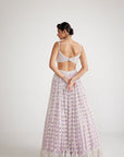 Powder Lilac Chandelier Pearl Drop Lehenga Set